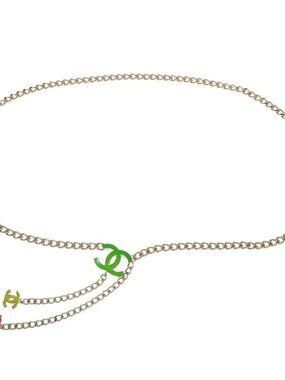 Chanel Chain Belt CC Gold Small Good 04A 166850